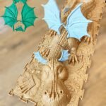 Drache 3D braun